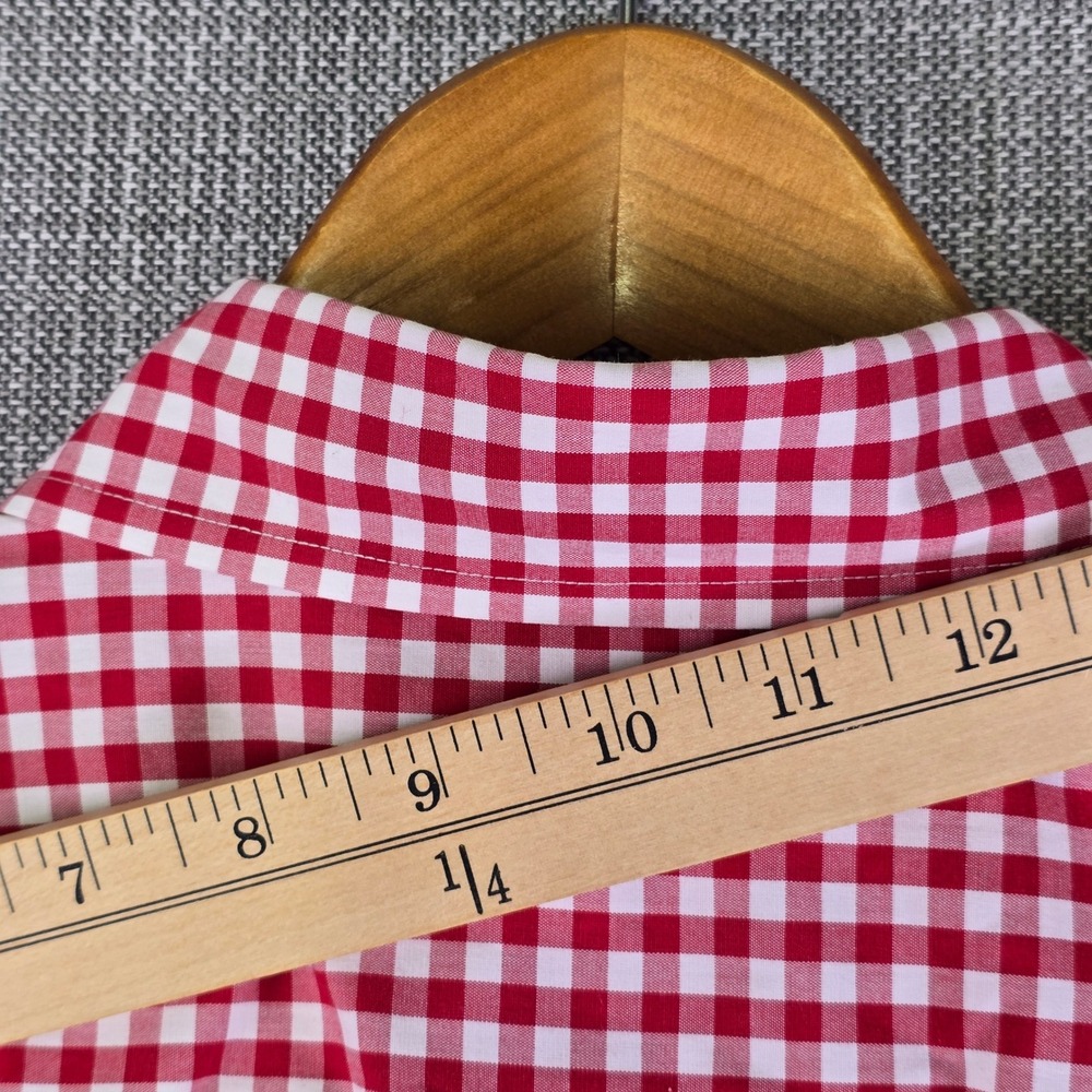 Vineyard Vines Tucker Shirt L Red White Gingham Classic Fit Preppy Casual 1W3569 - Picture 13 of 16
